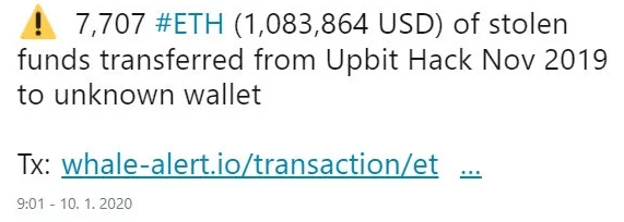 The stolen Ethereum from Upbit is moving again