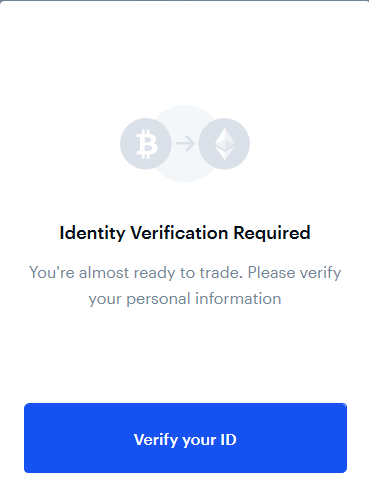 To get trading options, verify your accoount