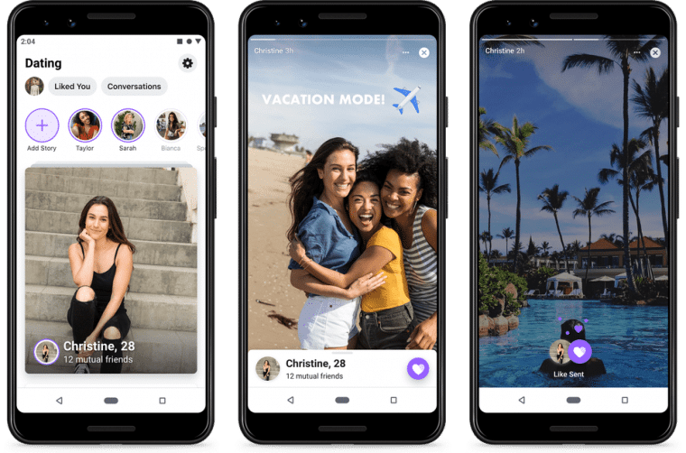 How Facebook and Instagram Stories may appear in the final Facebook Dating interface (Photo: Facebook)