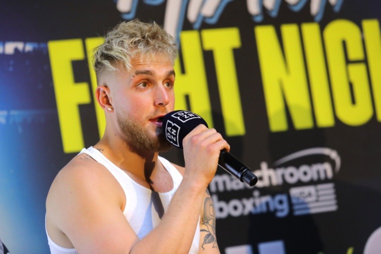 LOS ANGELES, CALIFORNIA - JANUARY 08: Jake Paul speaks onstage during the Jake Paul VS. Anesongib press conference at Beauty & Essex on January 08, 2020 in Los Angeles, California. (Photo by JC Olivera/Getty Images)