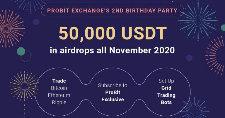 ProBit Exchange Celebrates 2 Years of Giving Massive Crypto Earning Potential with a 50,000 USDT Birthday Event