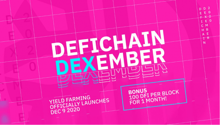 DeFiChain Announces Yield Farming Launch and DEXember 100X Promotion