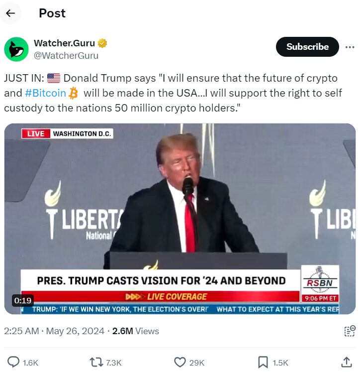 Donald Trump wants to ensure that the future of Bitcoin is made in the USA