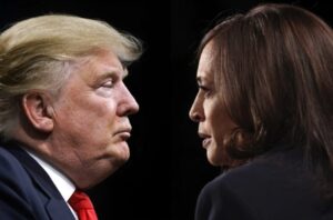 Kamala Harris and Donald Trump tied in Polymarket odds