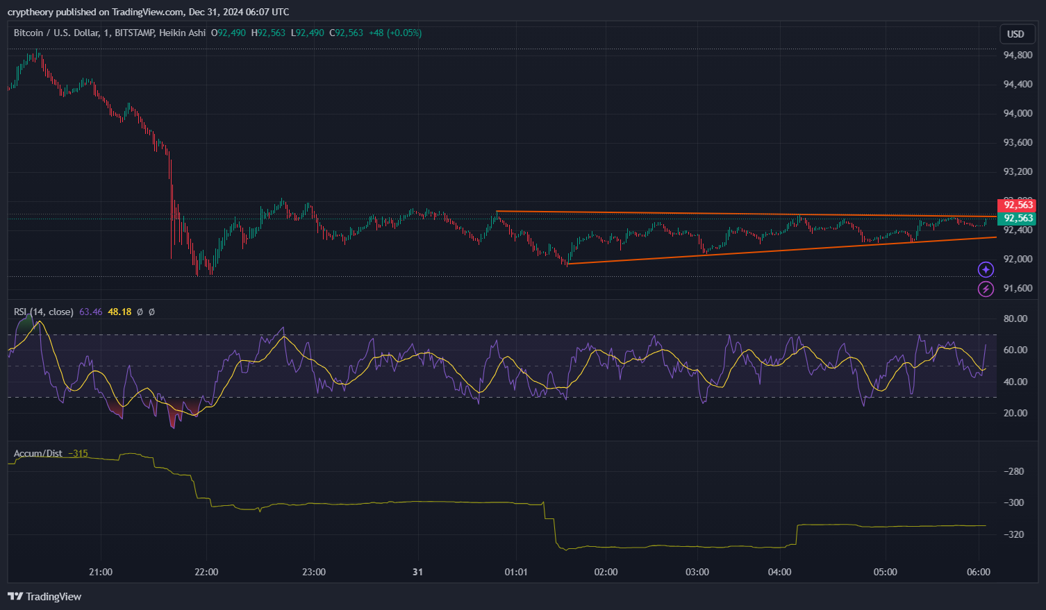 🚀 Bitcoin Price Analysis – December 31, 2024: "Sliding into the New Year with Style (and Volatility)" 🎢